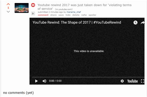 Youtube Rewind Has Been Taken Down For Violating Terms Of Service R