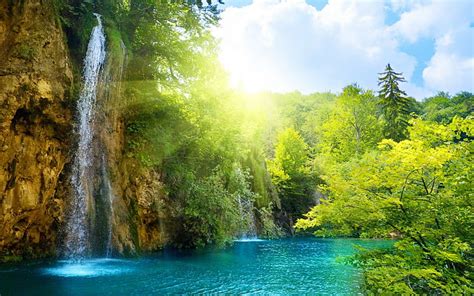 Hd Wallpaper Days Sun Coming To Real Name Wells Waterfall Takachiho