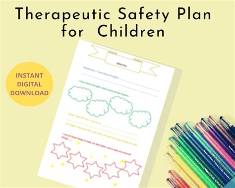 Childrens Safety Plan For Counselling Therapist Forms Counsellor