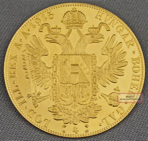 1915 Austria Emperor Franz Joseph I 4 Ducat 986 Fine Gold Coin 13 96
