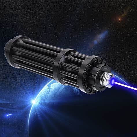 50000mw 450nm Gatling Burning High Power Blue Laser Pointer Kits Black