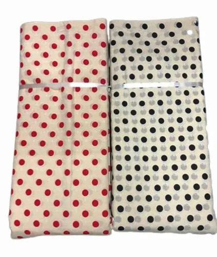 Polka Dot Polyester Fabric White At Rs 26meter In Surat Id 24299580988