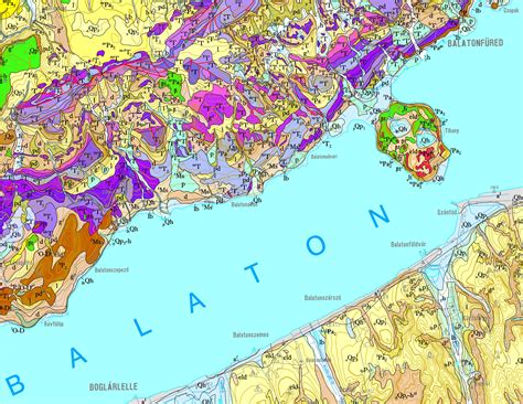 A balaton északi partvidékéhez kapcsolódva, nyugat felé egyre szélesedő sávban. 11. fejezet - A földtani térkép (Budai Tamás, Konrád Gyula)