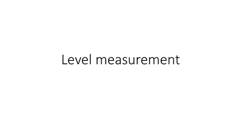 Solution Level Measurement Studypool