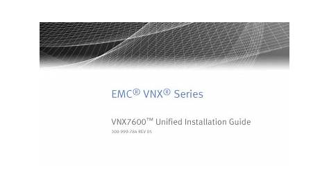 EMC® VNX® Series VNX7600™ Unified Installation | Manualzz