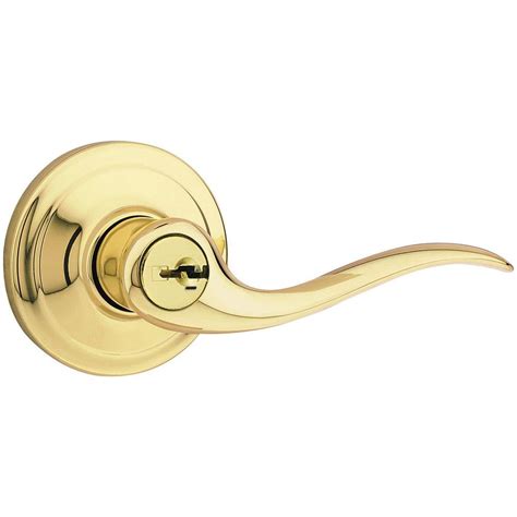 Kwikset Tustin Polished Brass Entry Lever Featuring Smartkey 740tnl 3