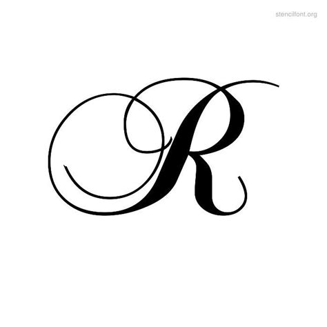 Elegant Stencil R R De Renatha E Tattoo Alphabet Stencil Font