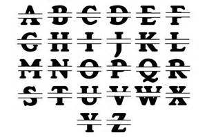 Split Monogram Alphabet SVG, Split Monogram Letters SVG Cut Files By