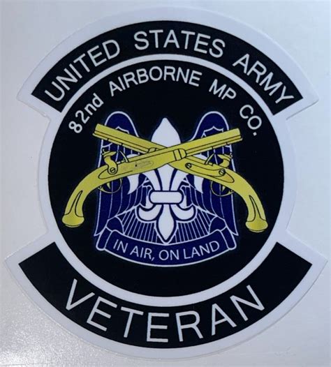 Us Army Nd Airborne Military Police Company Veteran Sticker Decal Patch Co