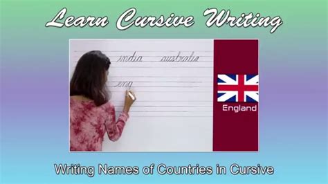 Countries And Their Flags For Children Writing Names Of Countries In
