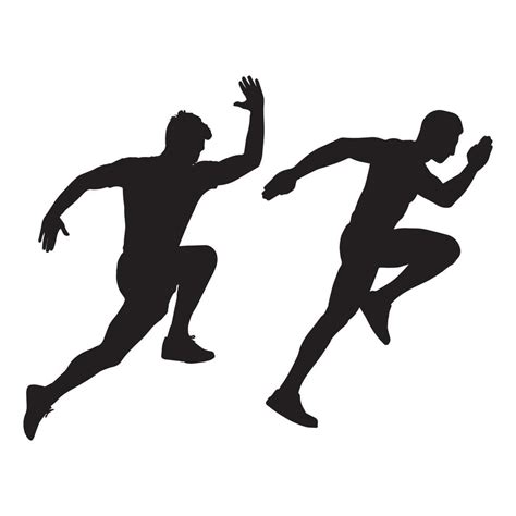 Vector Illustration Of Athletes Runners 6182559 Vector Art At Vecteezy