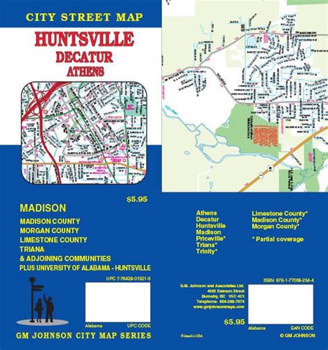 Huntsville Decatur Athens Alabama Street Map Gm