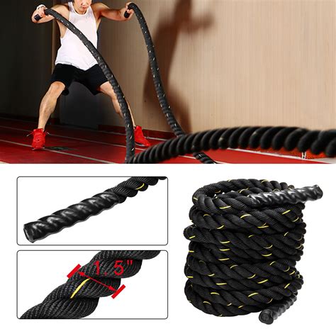 15 Training Rope Battle Rope Workout Training Undulation Rope 50ft