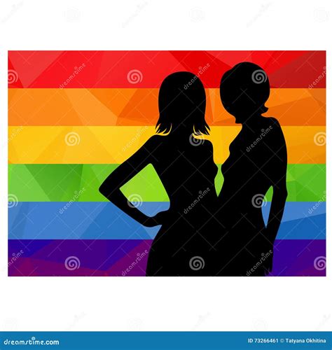 Deux Filles Lesbiennes Illustration De Vecteur Illustration Du