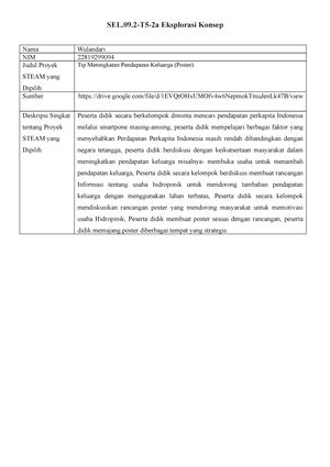 Eksplorasi Konsep CT Topik 2 NAMA NIM Hasna Nusaibah Nur Salim