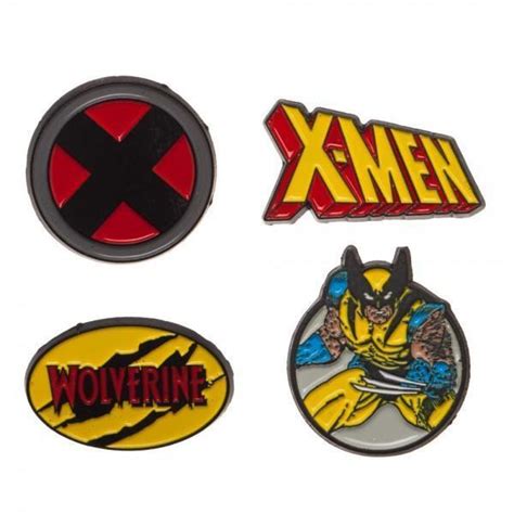 Wolverine Logo X Men Marvel Comics Lapel 4 Pin Set For Sale Online Ebay