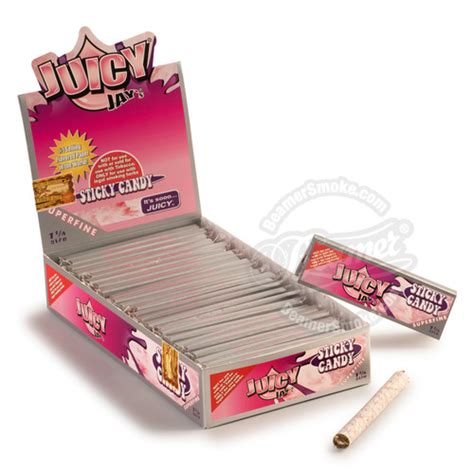 buy juicy jay s superfine sticky candy 1 1 4 flavored rolling papers here beamer smoke