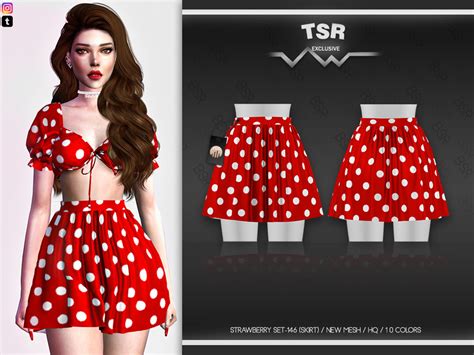Strawberry Set 146 Skirt Bd514 By Busra Tr At Tsr Sims 4 Updates