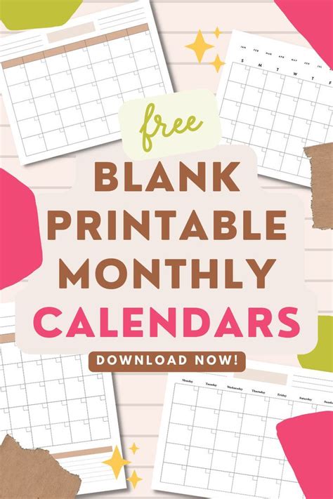Free Blank Printable Monthly Calendars To Download Monthly Calendar