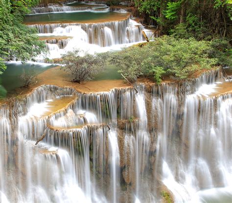 Photos Thailand Huay Mae Kamin Waterfall Kanchanaburi Nature