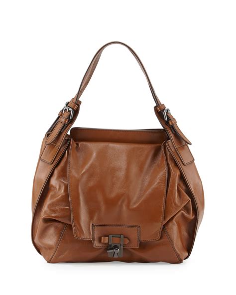 Kooba Valerie Soft Leather Hobo Bag In Brown Lyst