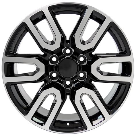 20 Fits Gmc Sierra Chevy Silverado 1500 At4 Cadillac Black Machined