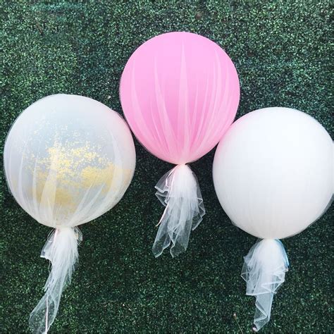 36 Inch Large Transparent Confetti Latex Balloon With Tulle Romantic