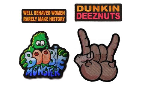 Funny Iron On Patches With Colorful Embroidery Sew Or Iron On