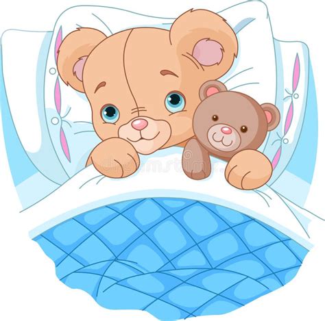 Cute Baby Bear In Bed Stock Vector Illustration Of Night 31754536