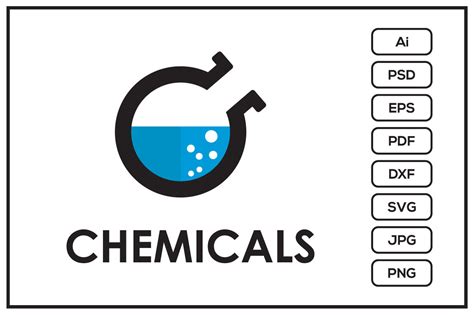 Chemical Logo Design Illustration By Leamsign Thehungryjpeg