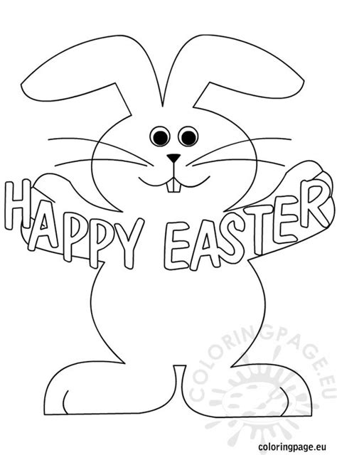 How to draw 3d rabbit coloring pages of my coloring book | learning. Happy Easter Rabbit - Coloring Page