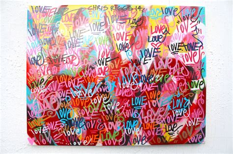 Original Street Art Abstract Graffiti Word Colorful Modern Contemporary Love Art Canvas Etsy