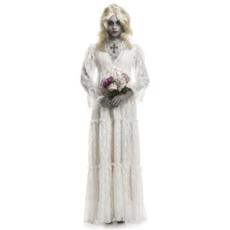 Ghost Costume Adult Victorian Bride Halloween Fancy Dress 29 99 Picclick