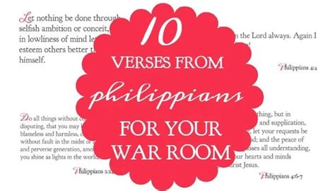 10 Verses From Philippians For Your War Room A Little R And R