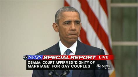 Obama Supreme Court Ruling On Same Sex Marriage Victory For America Video Abc News