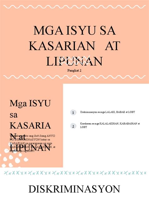 Pangkat 2 Isyu Ng Kasarian At Lipunan Pdf