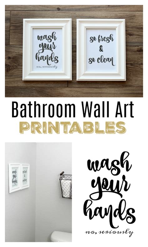 Printable Bathroom Wall Art