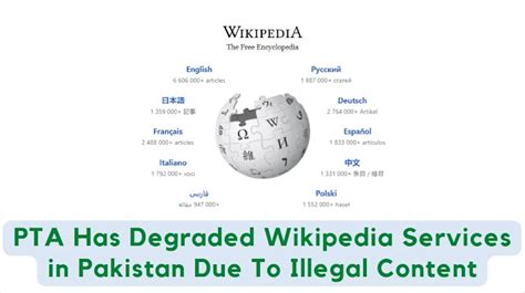 Pta Has Degraded Wikipedia Services In Pakistan Due To Illegal Content