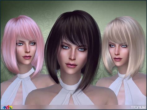 Anto Titanium Hair Sims Hair Womens Hairstyles Sims 4