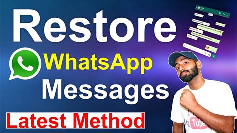 Restore Whatsapp Messages Backup And Restore Whatsapp Chats Youtube
