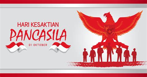 Hari Kesaktian Pancasila Indonesian Holiday Pancasila Day Illustration