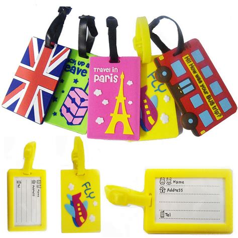 Pcs Luggage Tags With Strings Name Id Card For Travel Suitcase