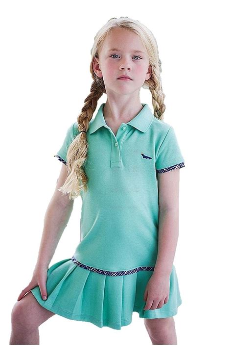 Toddler Girls Mint Green Polo Dress 100 Pima Cotton Pleated Tennis