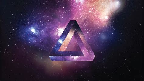 Galaxy Background With Triangle