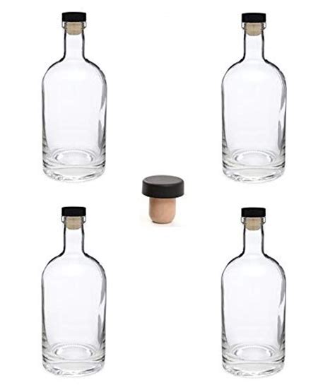 7 Oz 210 Ml Square Glass Bottle With T Top Cork Case Of 120