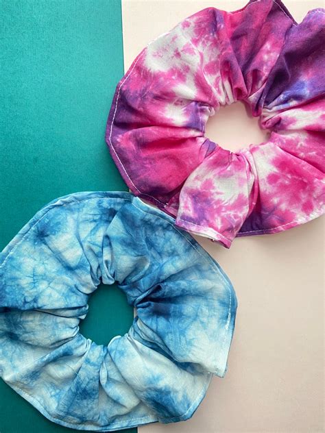 Tie Dye Cotton Scrunchies Abstract Scrunchies Cute Hair Etsy Uk