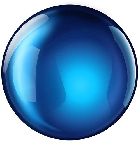 Sphere Blue Glossy 3d Round Png Picpng