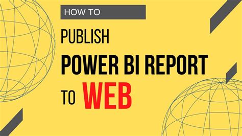 How To Publish Power Bi Report To Web Youtube