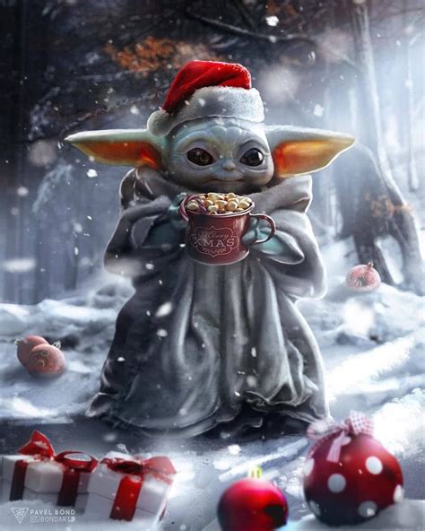 Happy New Year And Merry Christmas By Pavel Bond Yoda Wallpaper