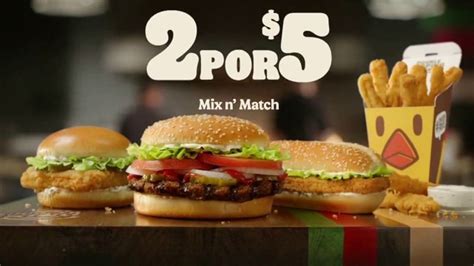 burger king 2 for 5 mix n match tv commercial opciones ispot tv